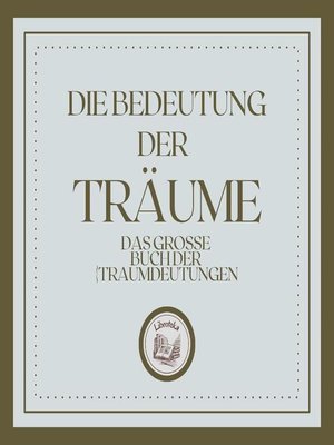 cover image of Die Bedeutung der Träume